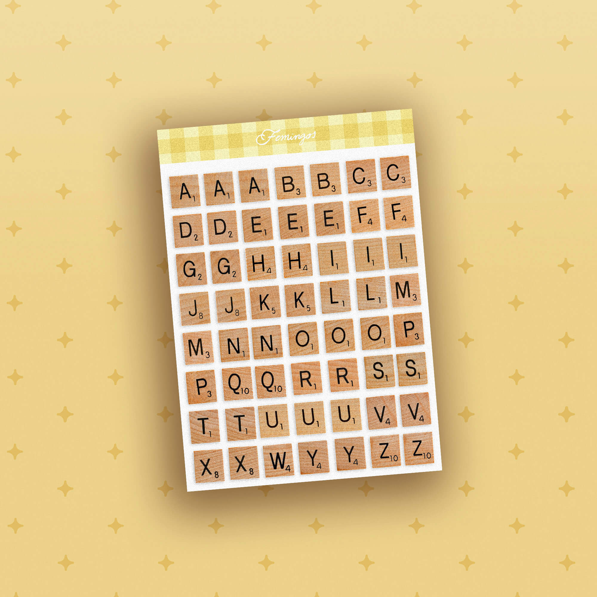 Adesivos Letrinha Amarela (Digital)