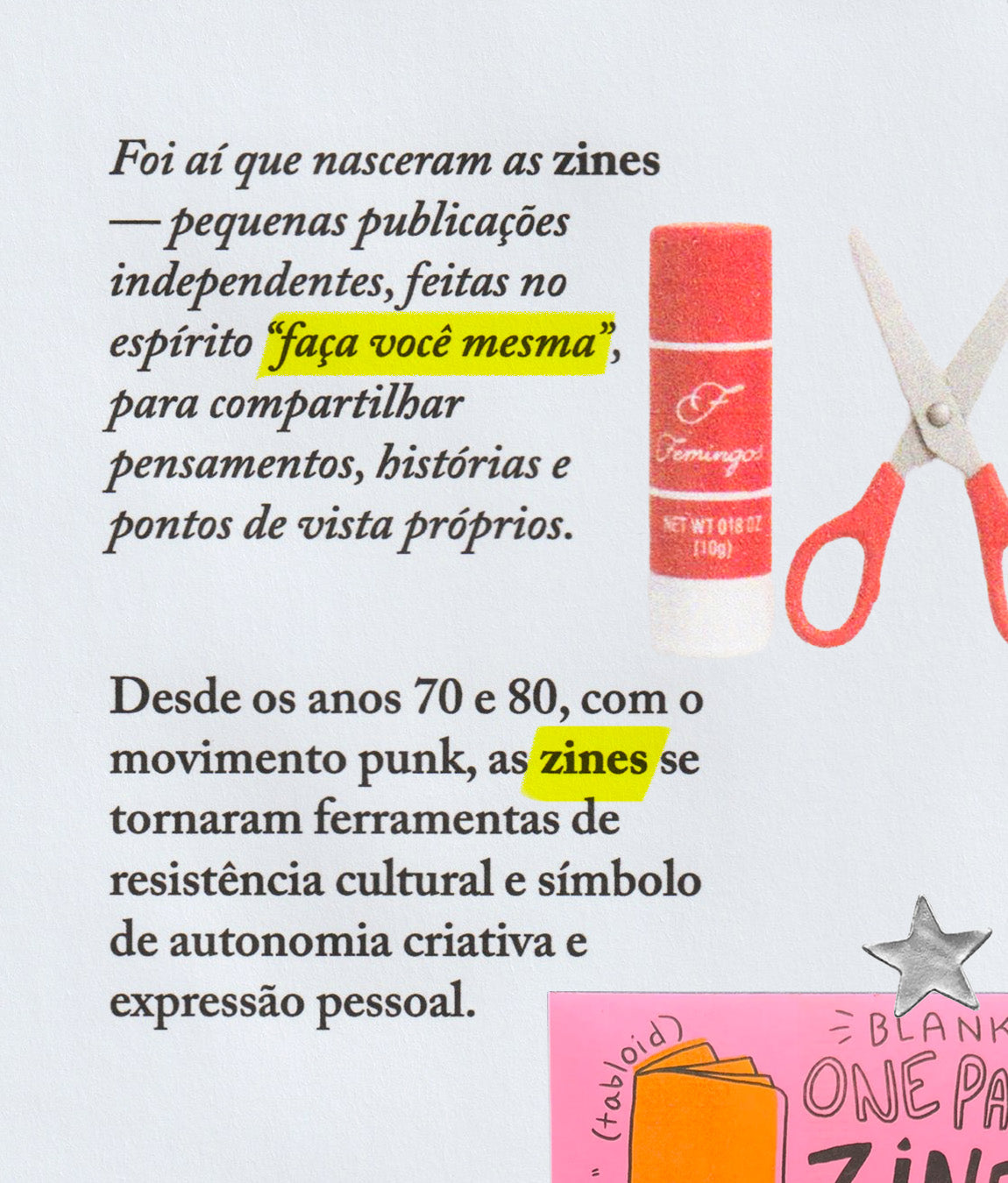 Clube de Colagem: edição zines