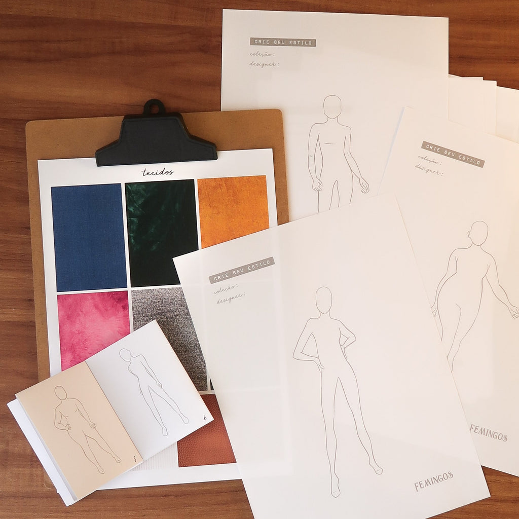 Kit para desenho de Moda - Femingos Empório Criativo